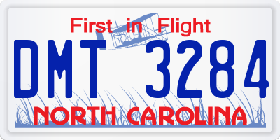 NC license plate DMT3284