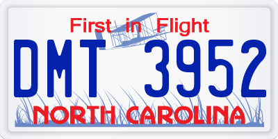 NC license plate DMT3952