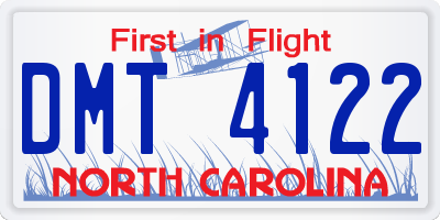 NC license plate DMT4122