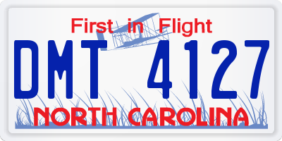 NC license plate DMT4127