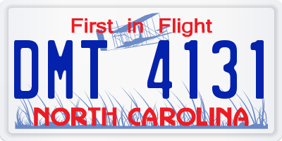 NC license plate DMT4131