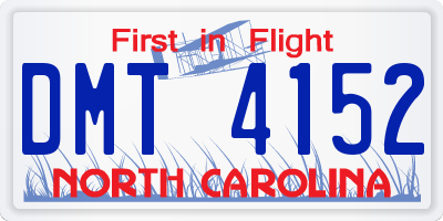 NC license plate DMT4152