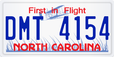 NC license plate DMT4154