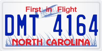 NC license plate DMT4164