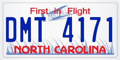 NC license plate DMT4171