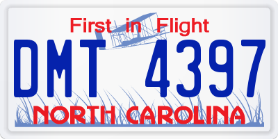 NC license plate DMT4397