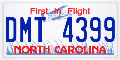 NC license plate DMT4399