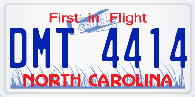 NC license plate DMT4414