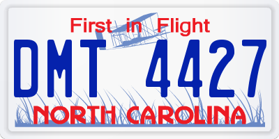 NC license plate DMT4427