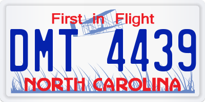 NC license plate DMT4439