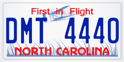 NC license plate DMT4440