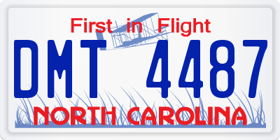NC license plate DMT4487