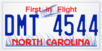 NC license plate DMT4544