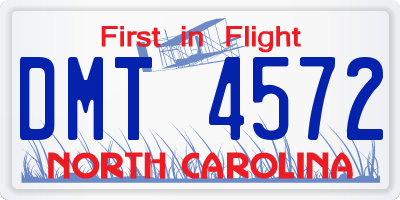 NC license plate DMT4572