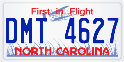 NC license plate DMT4627