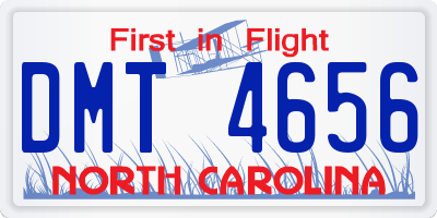 NC license plate DMT4656