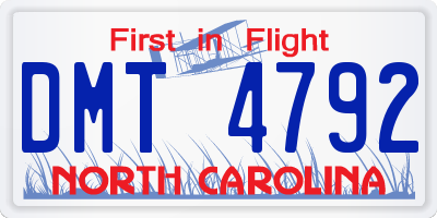 NC license plate DMT4792