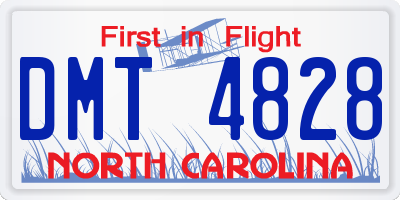 NC license plate DMT4828