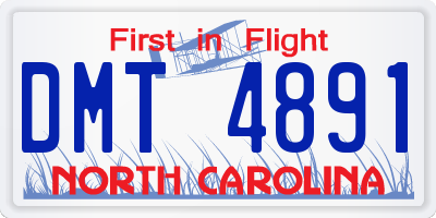 NC license plate DMT4891
