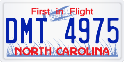 NC license plate DMT4975