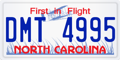 NC license plate DMT4995