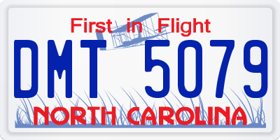 NC license plate DMT5079
