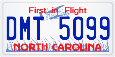 NC license plate DMT5099