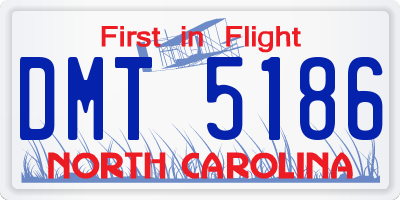 NC license plate DMT5186