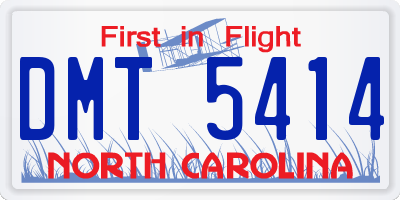 NC license plate DMT5414