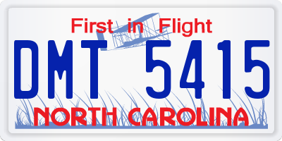 NC license plate DMT5415