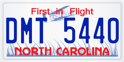 NC license plate DMT5440