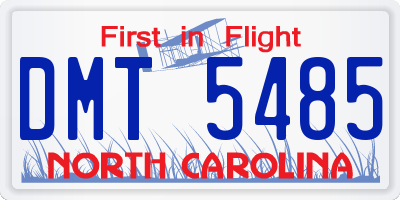 NC license plate DMT5485