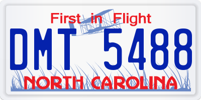 NC license plate DMT5488