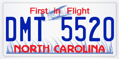 NC license plate DMT5520