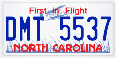 NC license plate DMT5537