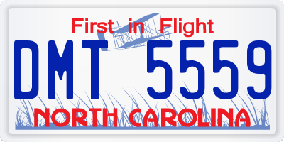 NC license plate DMT5559