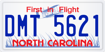 NC license plate DMT5621