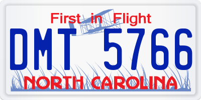 NC license plate DMT5766