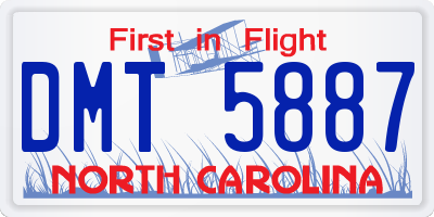 NC license plate DMT5887