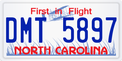 NC license plate DMT5897