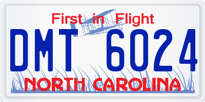 NC license plate DMT6024