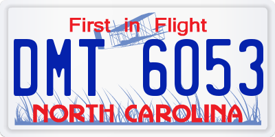 NC license plate DMT6053