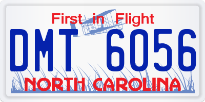 NC license plate DMT6056