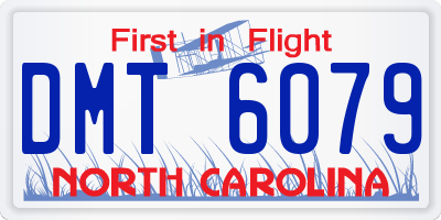 NC license plate DMT6079