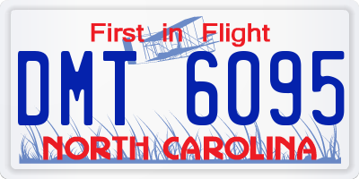 NC license plate DMT6095