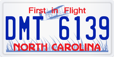 NC license plate DMT6139