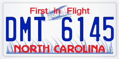 NC license plate DMT6145