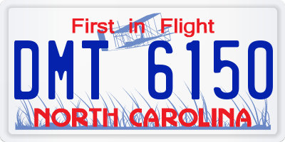 NC license plate DMT6150