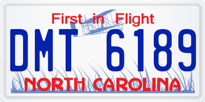 NC license plate DMT6189