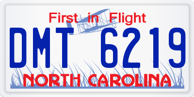 NC license plate DMT6219